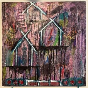 Mixed media wall art home decor collage